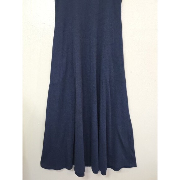 Raquel Allegra Big Sweep Midi Dress Womens Size XS Navy Blue Tank A Line Pockets - Picture 4 of 11